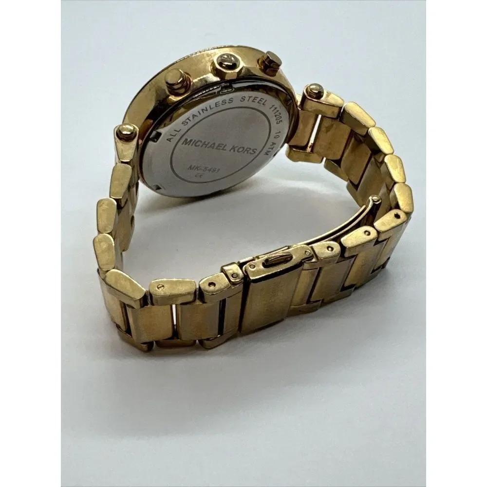 Michael Kors Parker MK5491 Women's Gold Stainless Steel Analog Dial Watch JNA458